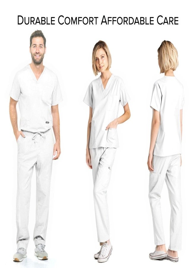 Dagacci Medical Uniform Dagacci Scrubs Medical Uniform Women and Men Unisex Scrubs Pants Medical Scrubs Pants Medium White - Image 4